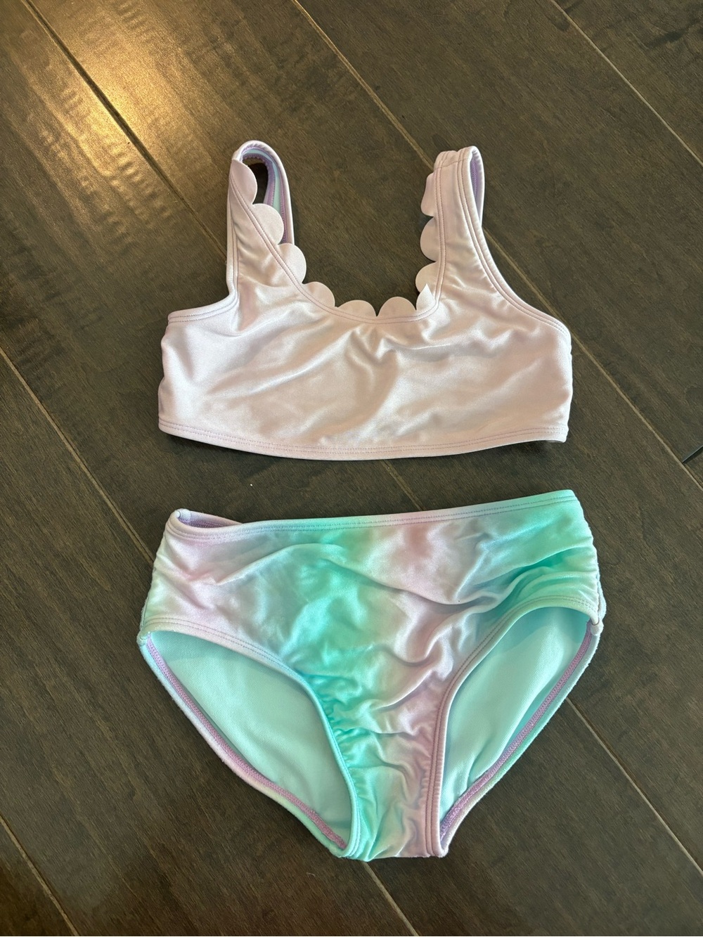 Cat & Jack Aqua and Lavender Girls' Swimsuit